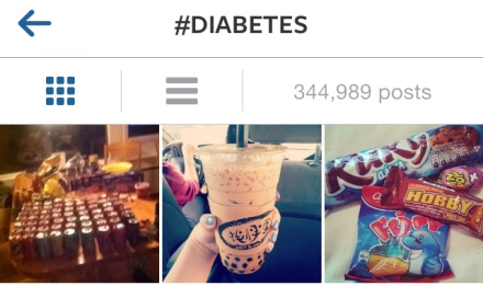 people posting fattening sugary food to instagram using #diabetes
